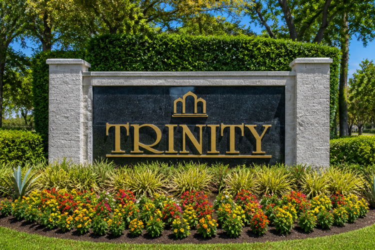 Trinity Florida community entrance sign