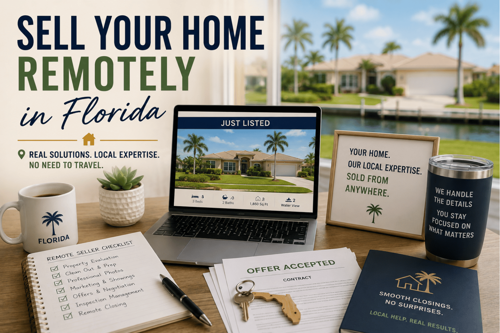 Sell home remotely in Florida with digital paperwork and out-of-state seller coordination