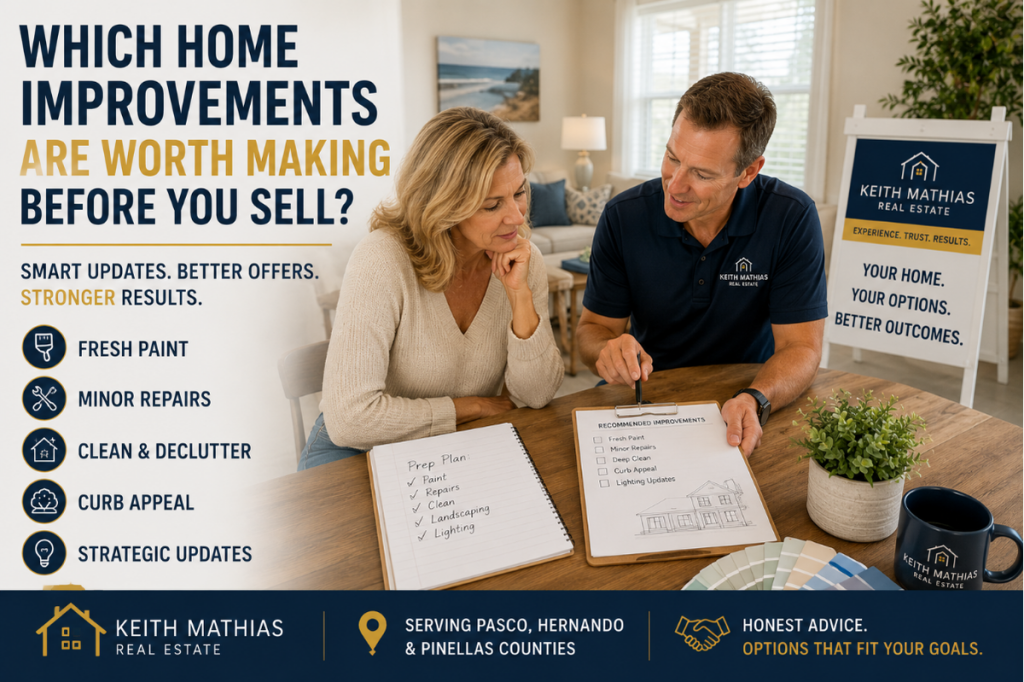 Planning home improvements before selling a house in Florida.