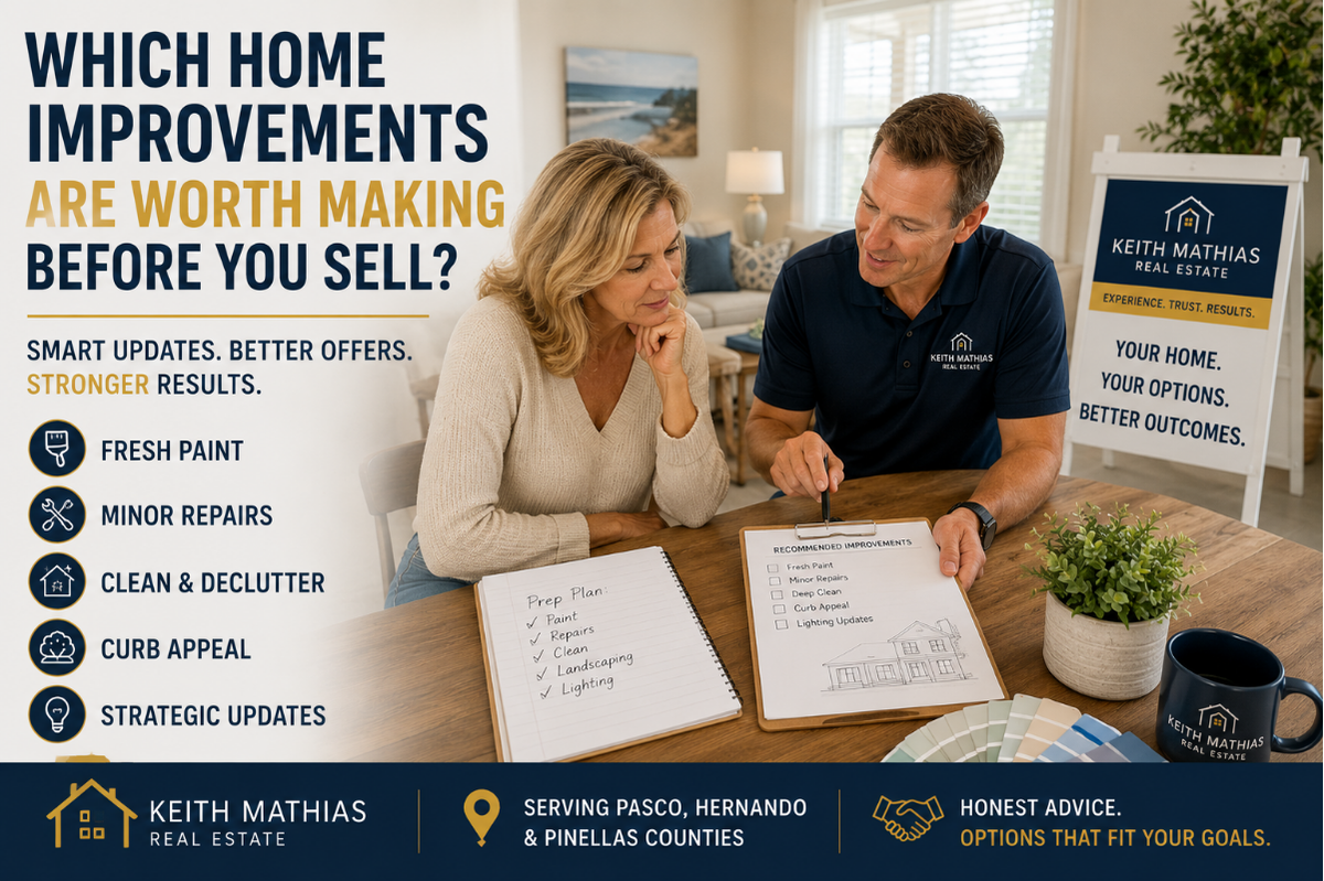 Planning home improvements before selling a house in Florida.