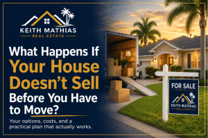 Vacant Florida home for sale after homeowner moved before the house sold.