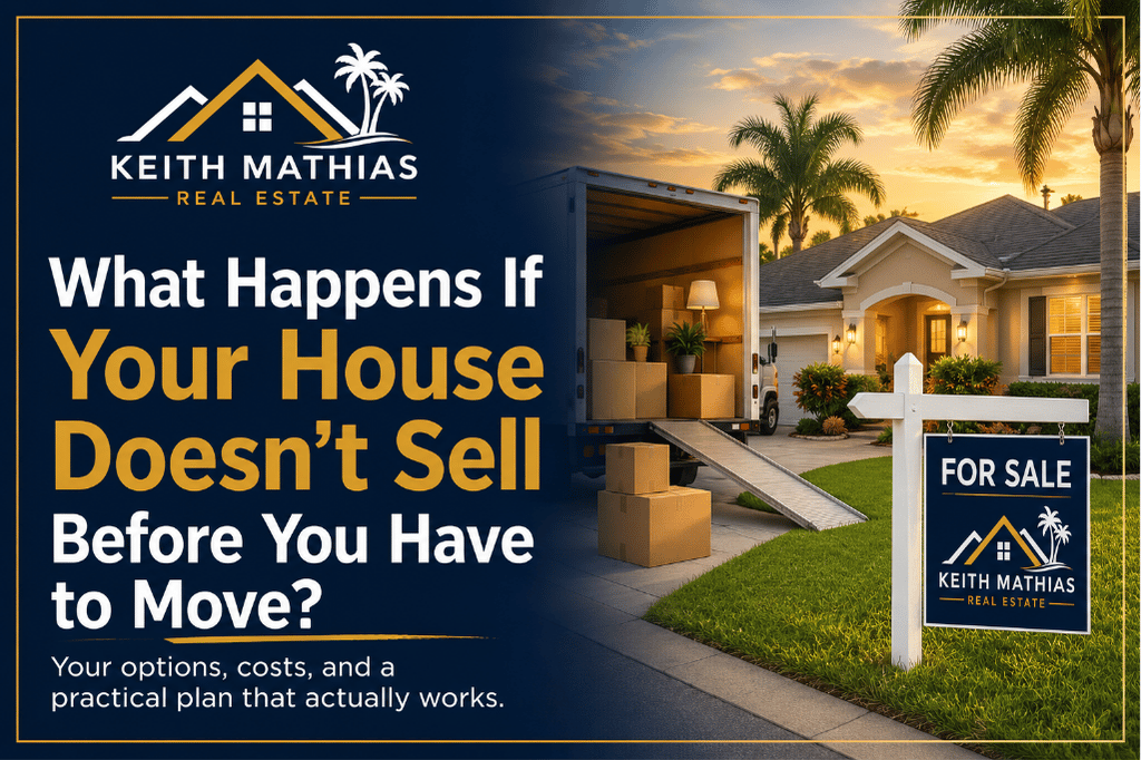 Vacant Florida home for sale after homeowner moved before the house sold.